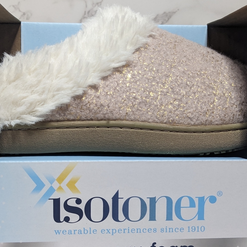 Isotoner memory foam slippers